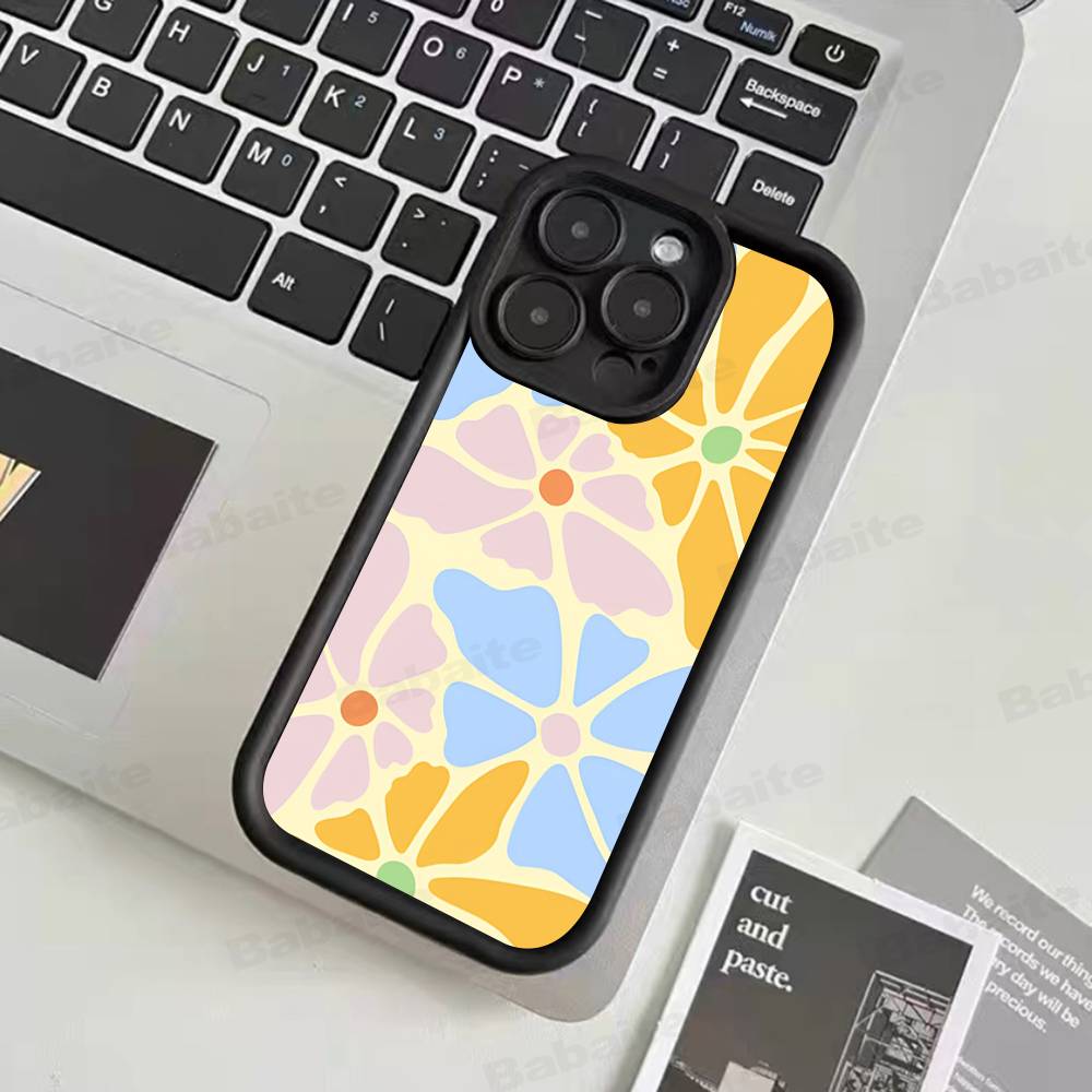 Abstract Flower Market Phone Case For IPhone 17 16 15 14 13 12 11 Air Plus Pro Max Soft Back Cover