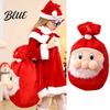 Adjustable Drawstring Gift Bag Santa Claus Sack Christmas Sack 3D Polyester Present Pouches Fabric Pouch