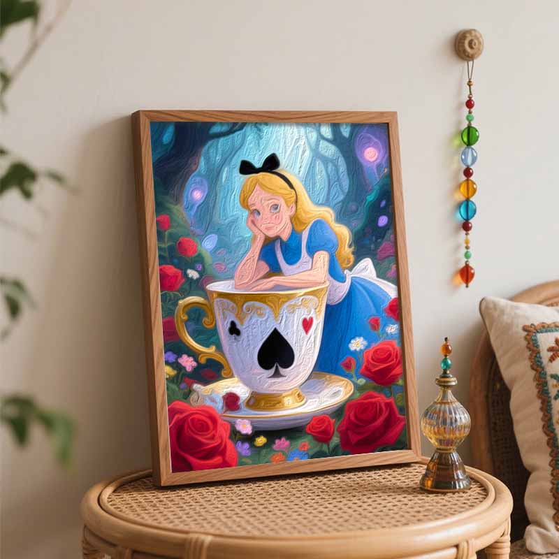 Disney Alice In Wonderland Painting by Numbers Hand Filled Drawing Art Kit Home Decor