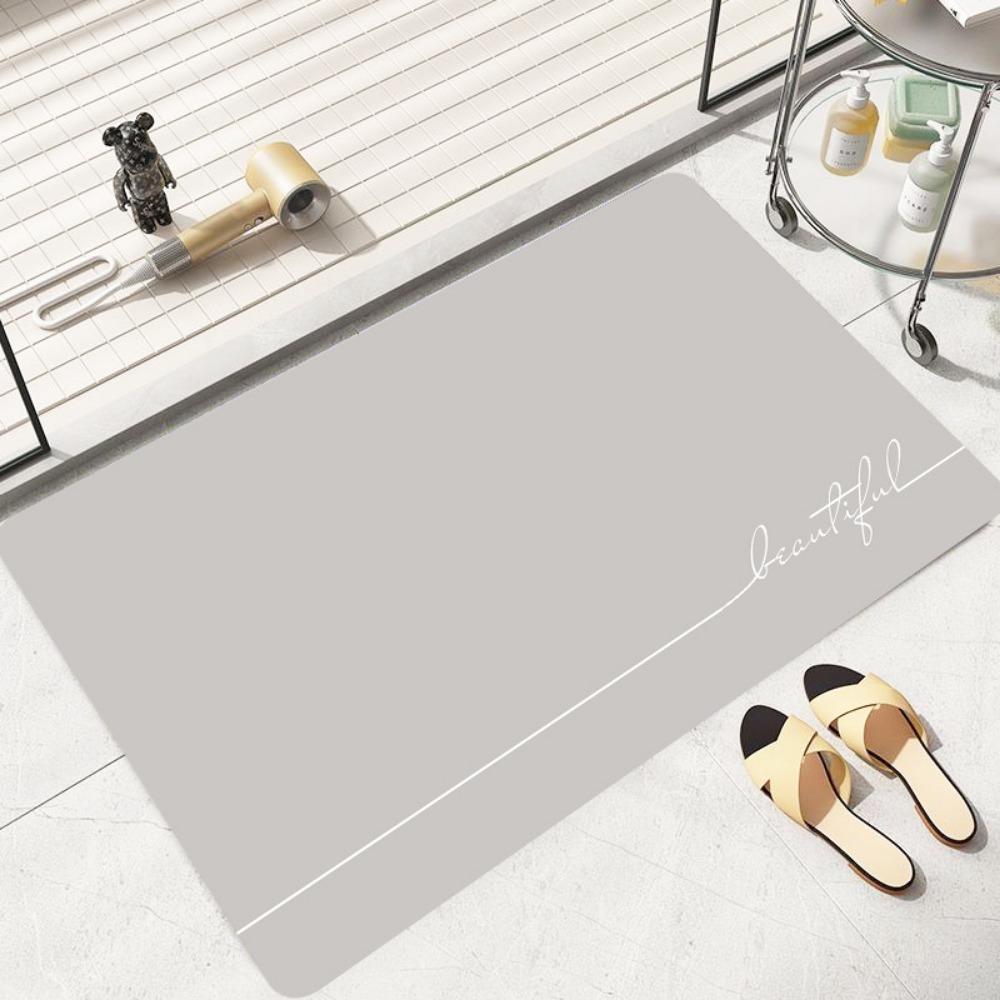 2 шт. Однотонный коврик для пола из диатомовой грязи — фото 7