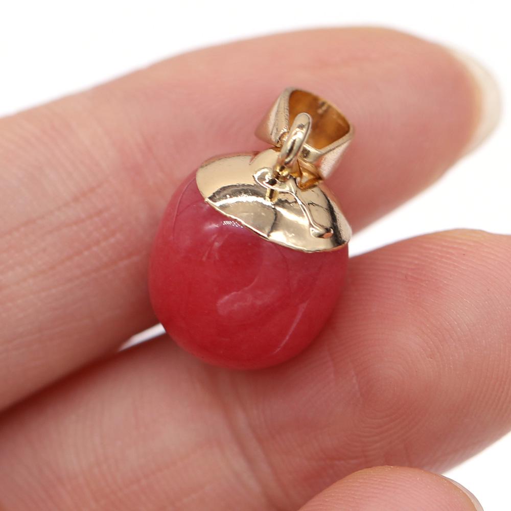 2Pcs, Aura Healing Crystal Pendant with Golden Buckle, Handcrafted Spherical Natural Stone Quartz Agate Gemstone Charms for Jewelry Making DIY Crafts