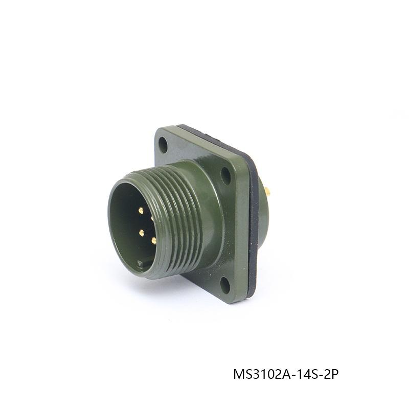 MS3106A 14S-2S 14S-2P MS3102A MS3108A MS3100A MS3101A Round Cable Over Signal Aviation Connector Plug Seat with Tail Clip MS2504