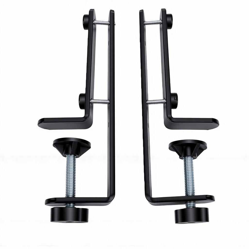2PCS Desk Clamp Pegboard Fixing Bracket Adjustable Thickened Pegboard Mounting Bracket for Office Garage Kitchen Home