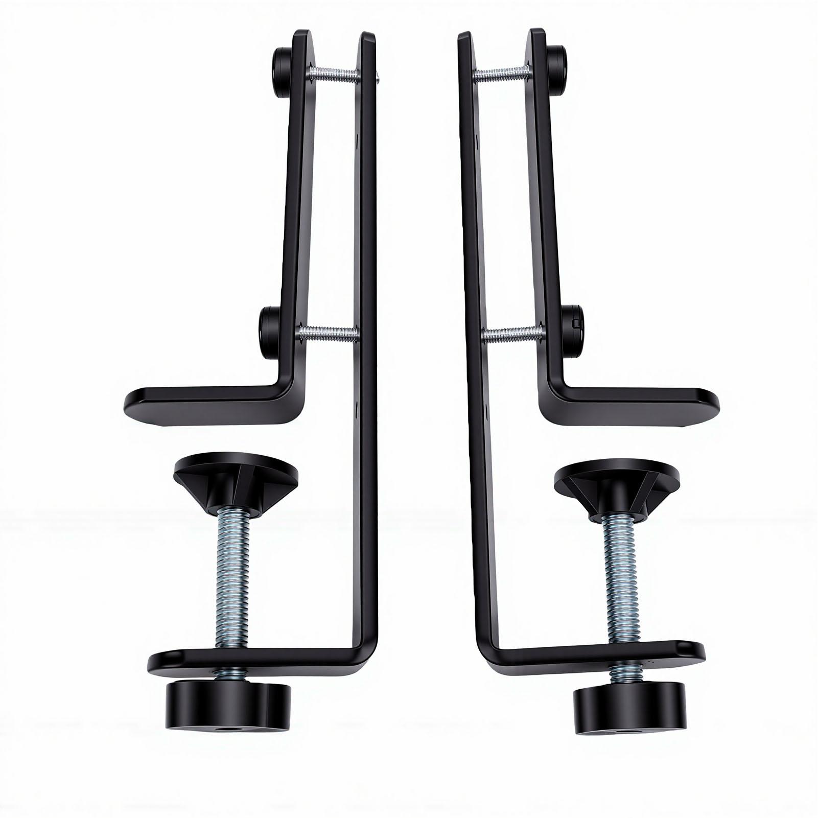 Fishine 2Pcs Desk Clamp Pegboard Fixing Bracket Adjustable Thickened Pegboard Mounting Bracket For Office Garage Kitchen Home