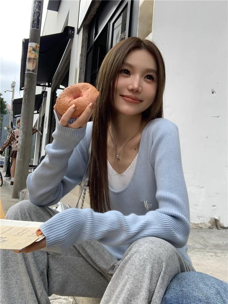 Dámský jarní zeštíhlující sametový pletený svetr, 250 g, malá velikost, s dlouhým rukávem, dvoudílný design