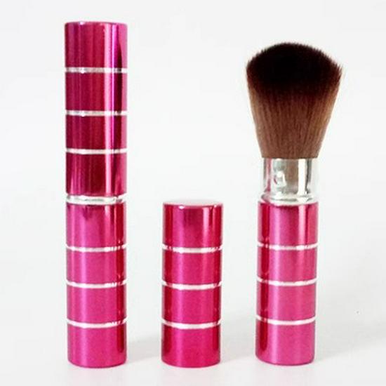 Tragbarer Teleskop-Make-up-Pinsel: Enthält Rouge-, Rouge-, Foundation- und Puderpinsel. Weiche Borsten, langlebig und ausfallresistent.