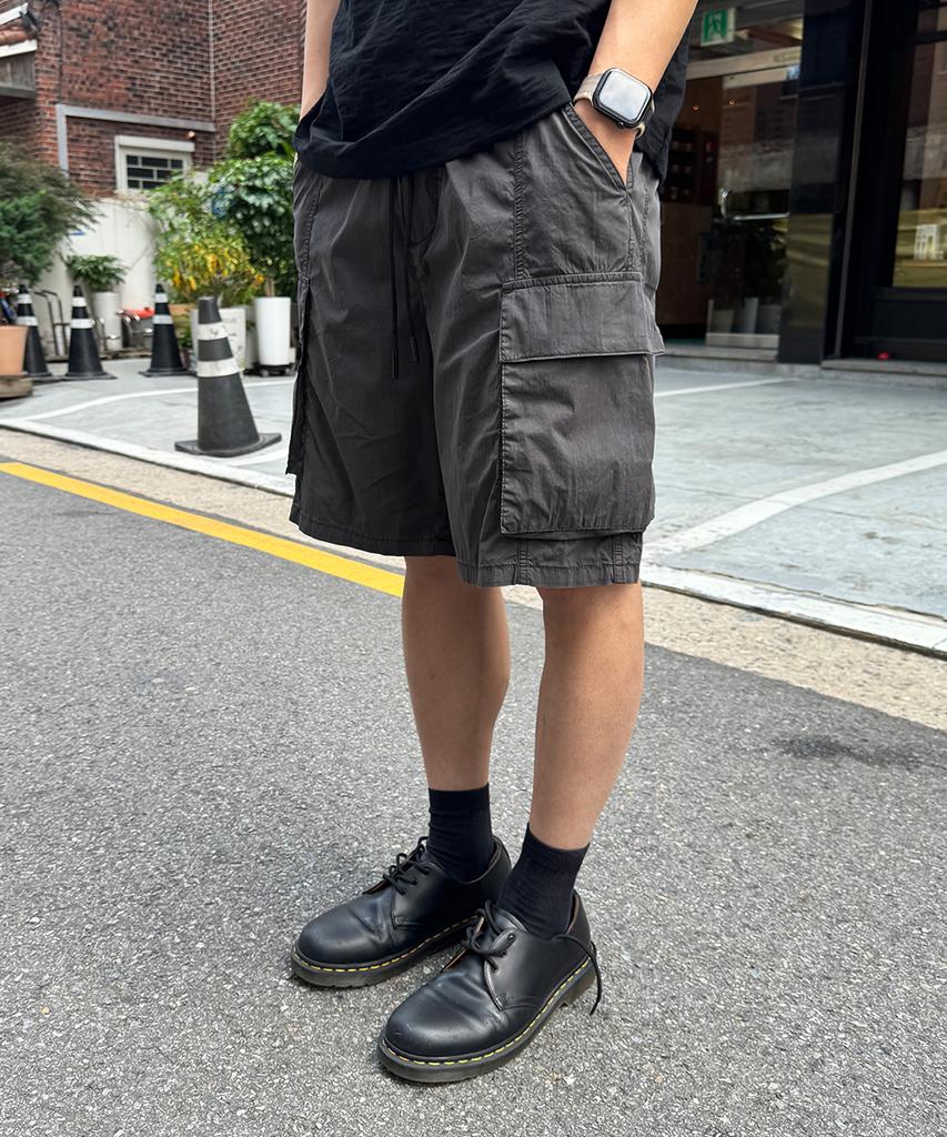 INTEMPOMOOD Tactical Banding Cargo Shorts_Charcoal
