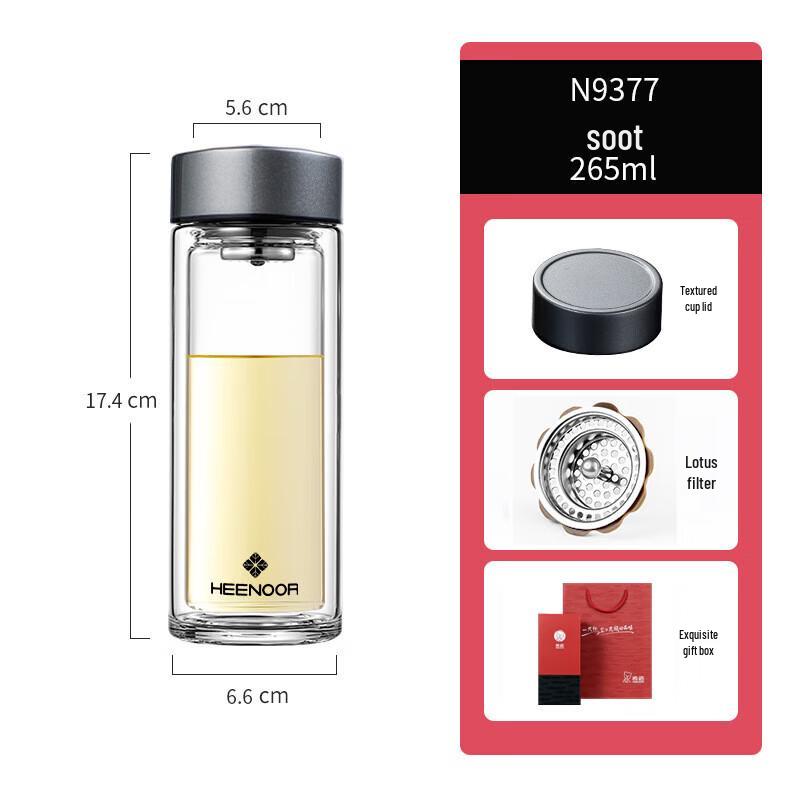 Xinuo Double-Layer Glass Tea and Water Cup