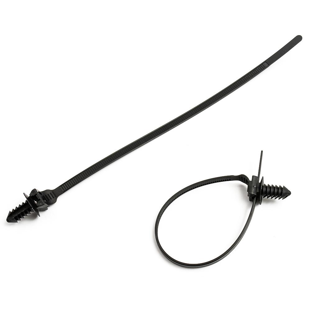 Nylon Cable Tie Cable Fastener Bundle Flexible And Strong 185mm Length 4.6mm Width Black Color Automotive Repair