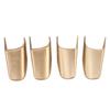 4PCS Door Pull Strap End Cap Light Gold ABS Plastic Luxury Scratch Resistant for Town Car 2003 To 2011