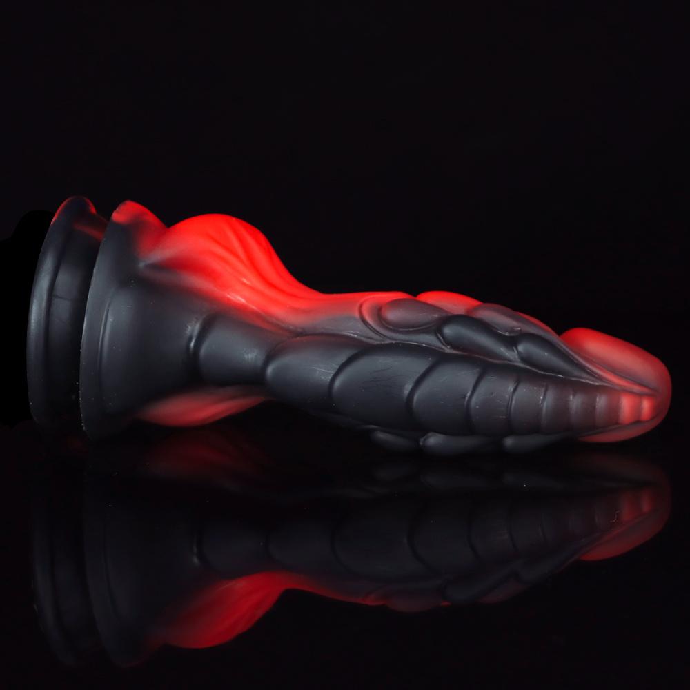 Black Unicorn Mixed Color Liquid Silicone Big Penis Simulation Posterior Anal Plug Fake Penis Adult Products