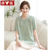 Yalu Middle-Aged Women's Summer Blouse Set
