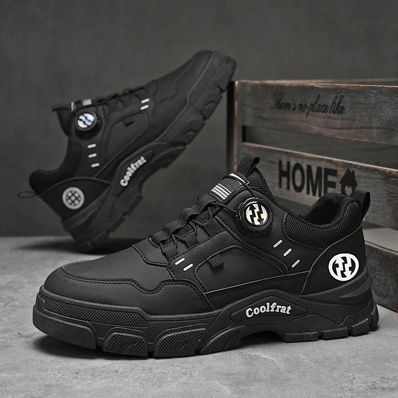 Neue Herrenschuhe Low-Top Drehverschluss Sportlich Lässig Trendig Outdoor Wasserdicht Arbeitsschuhe EVA-Sohle Gummi Zapatillas Hombre