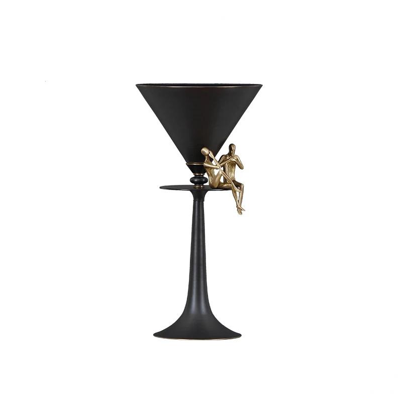 Creative Metal Handicrafts Abstract Bronze Statue Flower Vase Geometric Flower Arrangement Decorative Bottle Home Accessories