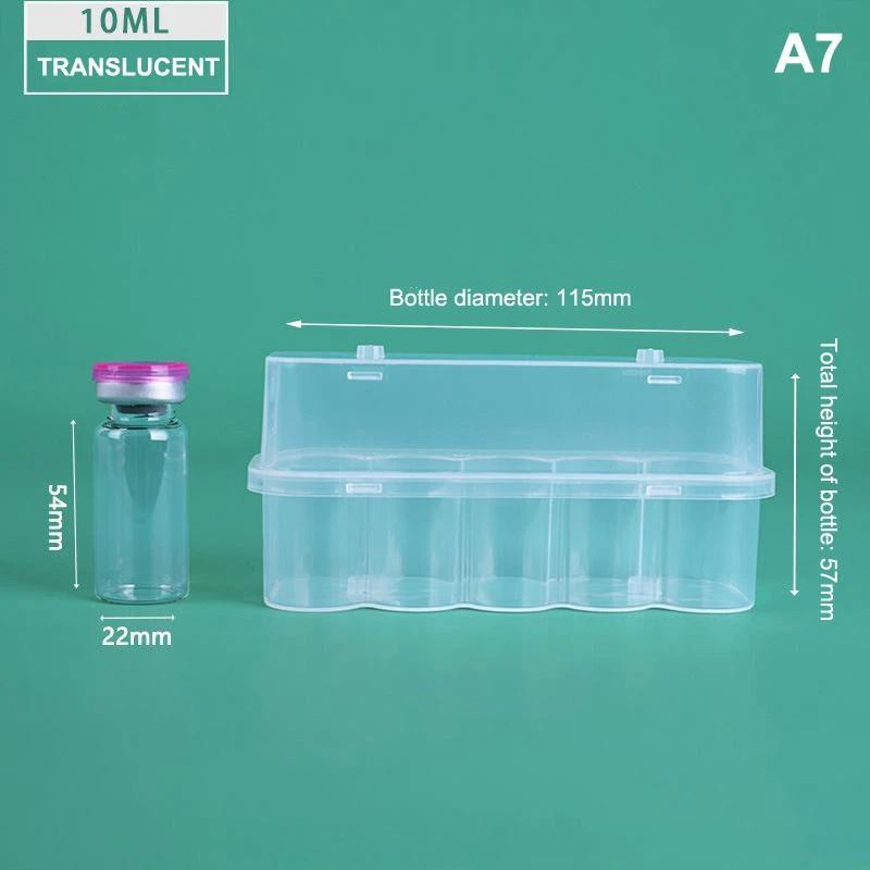 1 Bucată 3/5/7/10/20Ml Cutie Fiole Transparentă Mini Cutie Depozitare Peptidă Container Cutie Depozitare Fiole Cutie Peptidă