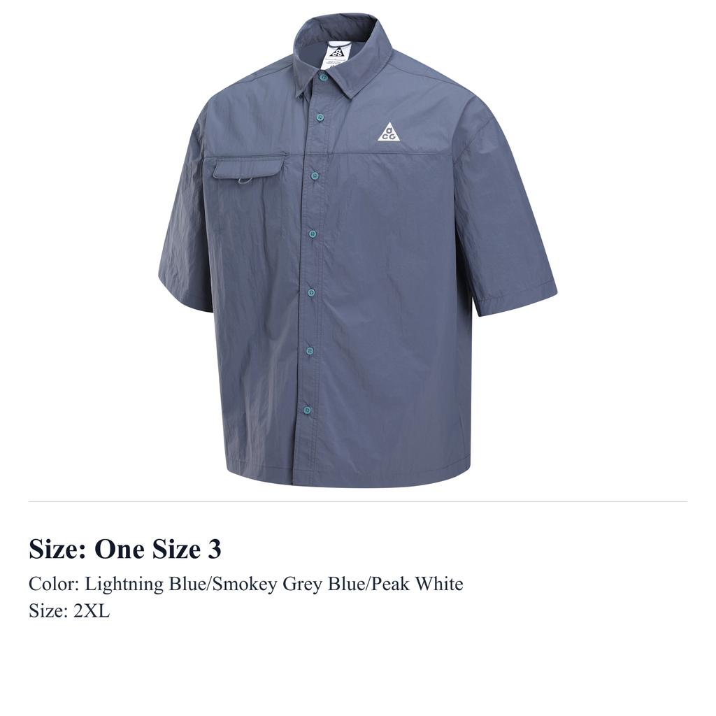 Nike ACG 'Orb Weaver' Camicia Repellente da Uomo Blu Fulmine/Blu Fumo/Bianco Summit HJ2884-437