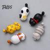Easy Clean Fridge Magnets 3D Lying Cat Refrigerator Magnet, Cartoon Kitten Resin Animal Small Figurines Magnetic Decor for Whiteboard Cabinet Locker,