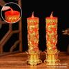 Electric Buddha & God of Wealth Candle Lamp: Plug-in, Everlasting Light, Home Decor for Attracting Wealth and Treasures.
