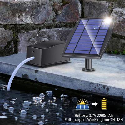 Napowietrzacz do akwarium Pompa tlenowa Aerator solarny z trzema trybami Przenośny napowietrzacz do oczka Natleniacz do akwarium dla roślin hydroponicznych