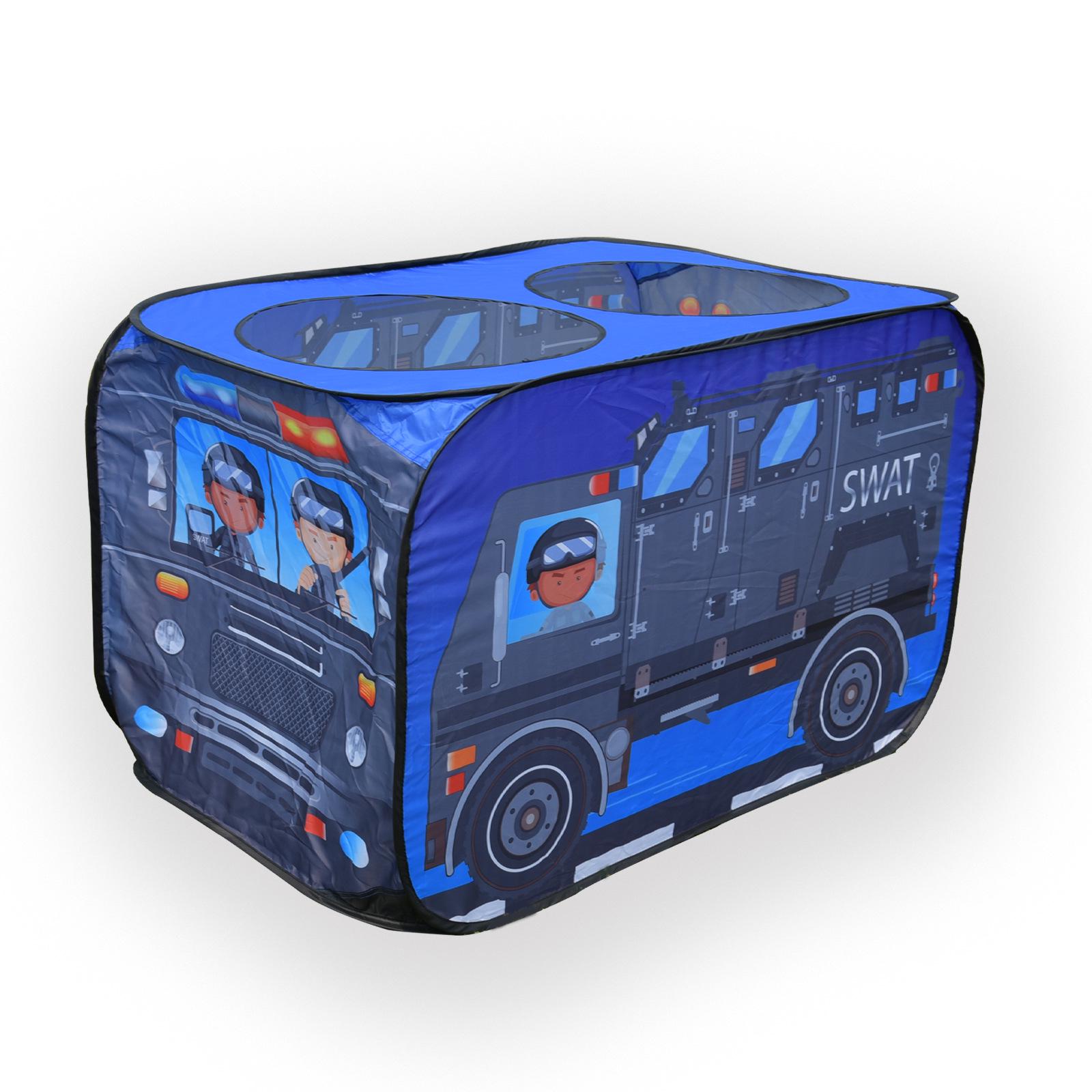 Children s SWAT Police Car Ball Pit Tent - Foldable Role-Play Toy