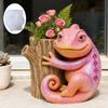 3D Lizard Tree Stump Dropper Mold DIY Chameleon Ornament Silicone Mold