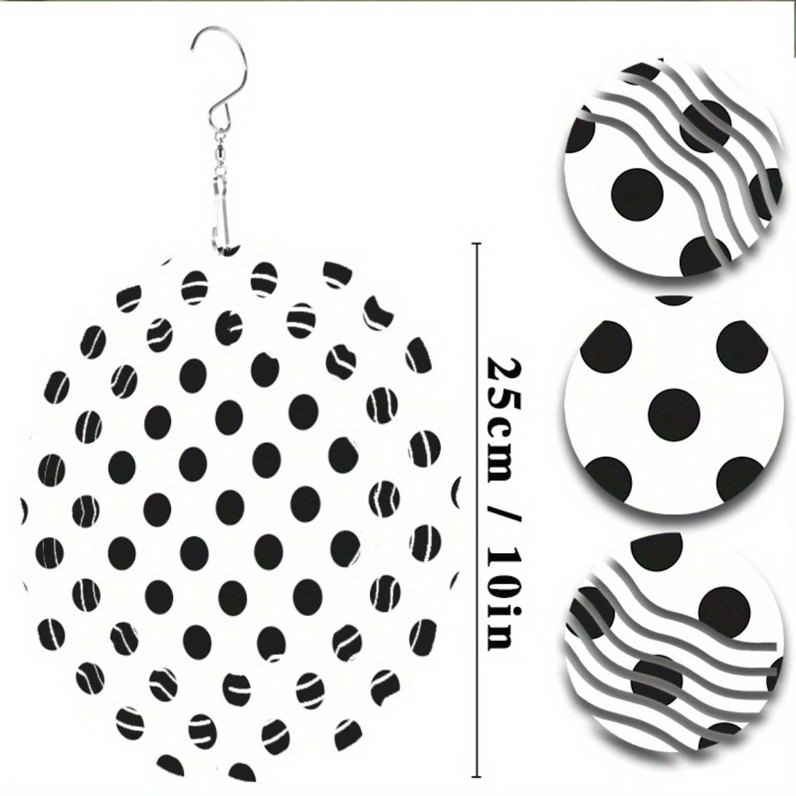 

Металлический вращающийся на 360 градусов ветряк для декора сада на открытом воздухе 10 дюймов подвесная музыка ветра с узором в горошек всесезонный, не требующий батареек, идея для подарка 01A