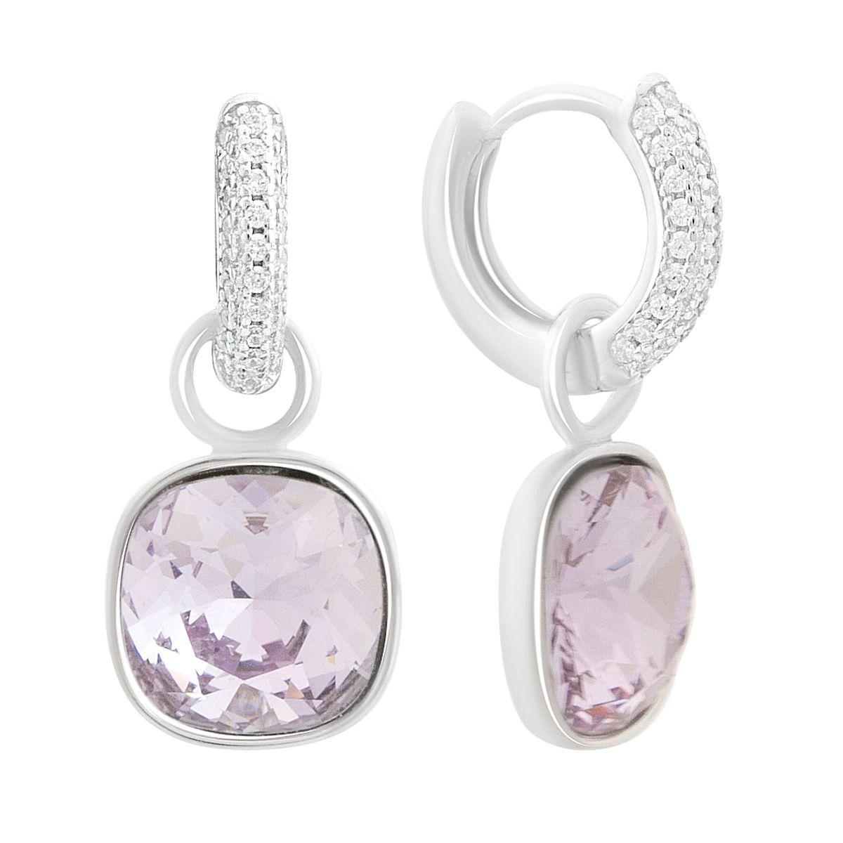 

Silver earrings with cubic zirkonia (60002386) білий