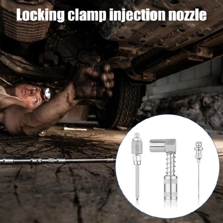 Industrial Grease Needle Nozzle Couplers Set for Hard Reach Areas Efficient Lubrication Mechanical Fittings Repair Shops