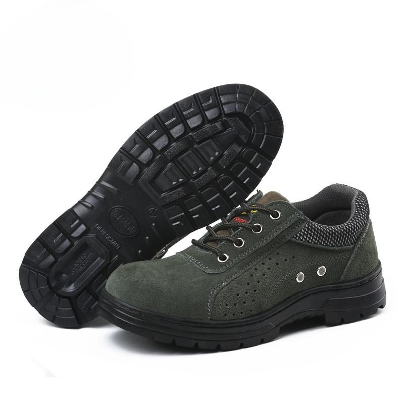 Safety Shoes Steel Bag Head Anti-smashing and Anti-puncture Anti-velvet Labor Insurance Shoes Anti-velvet Cowhide Work Shoes