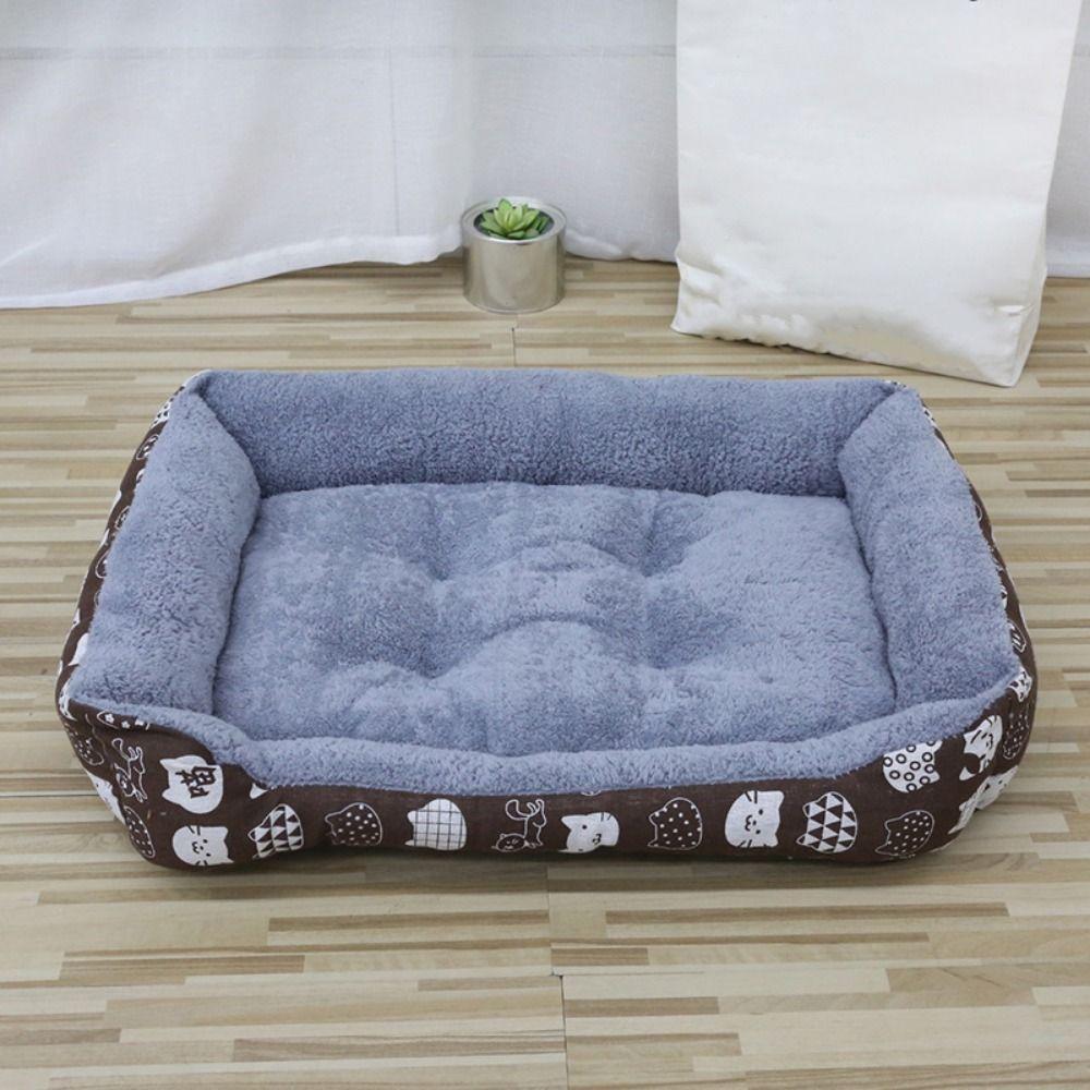 Soft Cat Sleeping Mat Non-slip Pet Sofa Beds Pet Cushion Winter Dog Bed  for Puppy