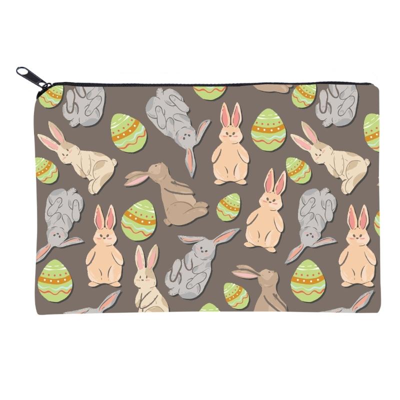 Easter Rabbit Toiletry Bag with Rabbit Pattern Makeup Bag Large Capacity Cosmetics Storage Bag Gift for Girl Women