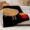 Funny print food Blanket For Sofa Office Bed Plane Travel Sleep Read Relax Camping Soft And Warm