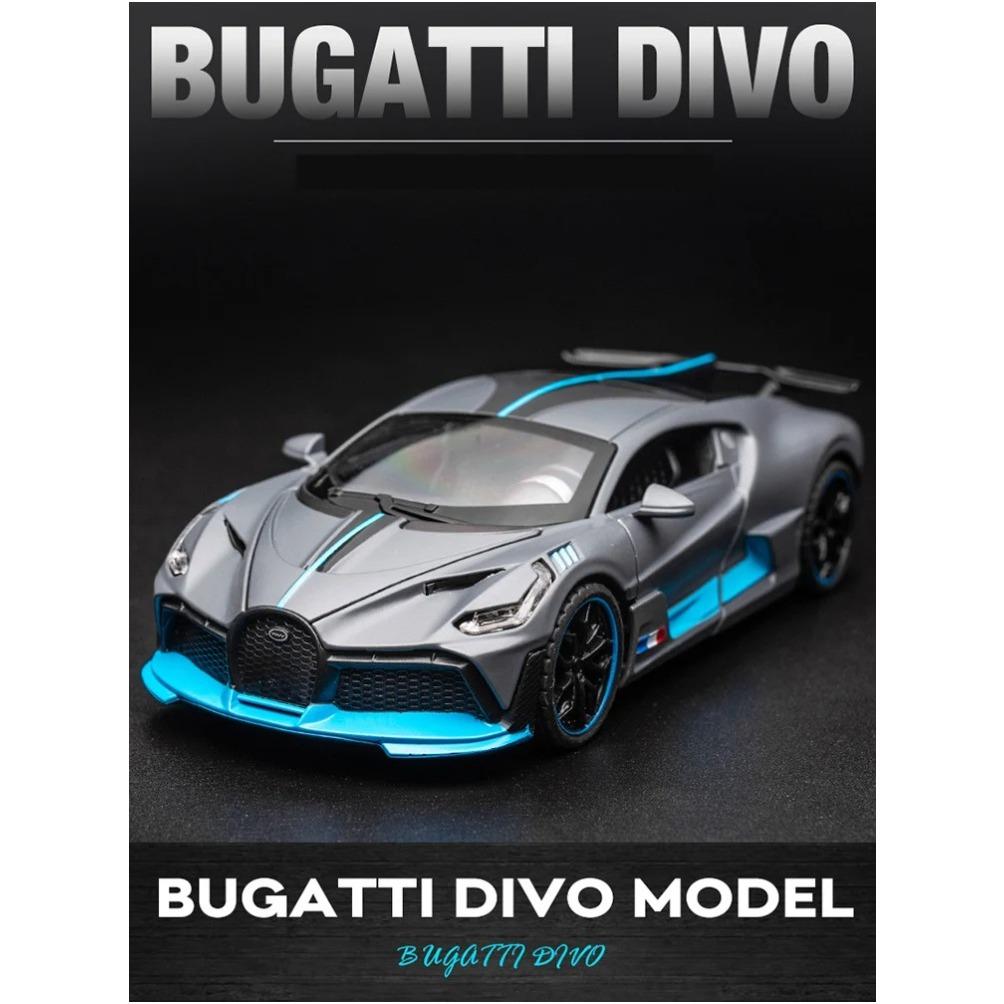 Voiture miniature Bugatti Divo en métal à l'échelle 1/32, modèle réduit de voiture miniature, jouet pour enfants, cadeau de Noël
