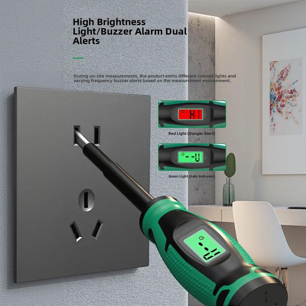 Voltage Testing Screwdriver with Smart Digital Display No Touch Detection 6V to 390V LED and Audible Alerts with 4.8 N m Torque