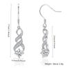 925 Sterling Silver  Moissanite Dangle Drop Earrings  For Women Pass Diamond Tester Bride Wedding  Earrings Fine Jewelry Gift