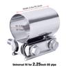 2.25 Inch Exhaust Muffler Clamp Stainless Steel Butt Joint 2pcs  Sleeve Catalytic Converters Exhaust Band Clamp