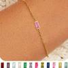 Stackable Gold Plated Bracelet Sparkling Minimalist Bracelet Trendy Birthstone Bracelet  Jewelry