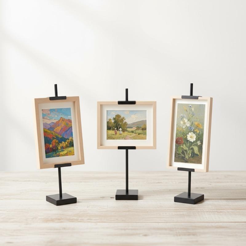 652F Starker Kohlenstoffstahl Displayständer Für Bilderrahmen Staffelei mit Metall-Sicherheitsbasis Geeignet für Zuhause Büro Oder Galerie