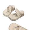 Thick-bottomed Muffin Set Toe Slippers Women's Summer Outer Wear Advanced Sense Open-toed Small Person Increases Height, Beach Pinch Feet Cool Slipper