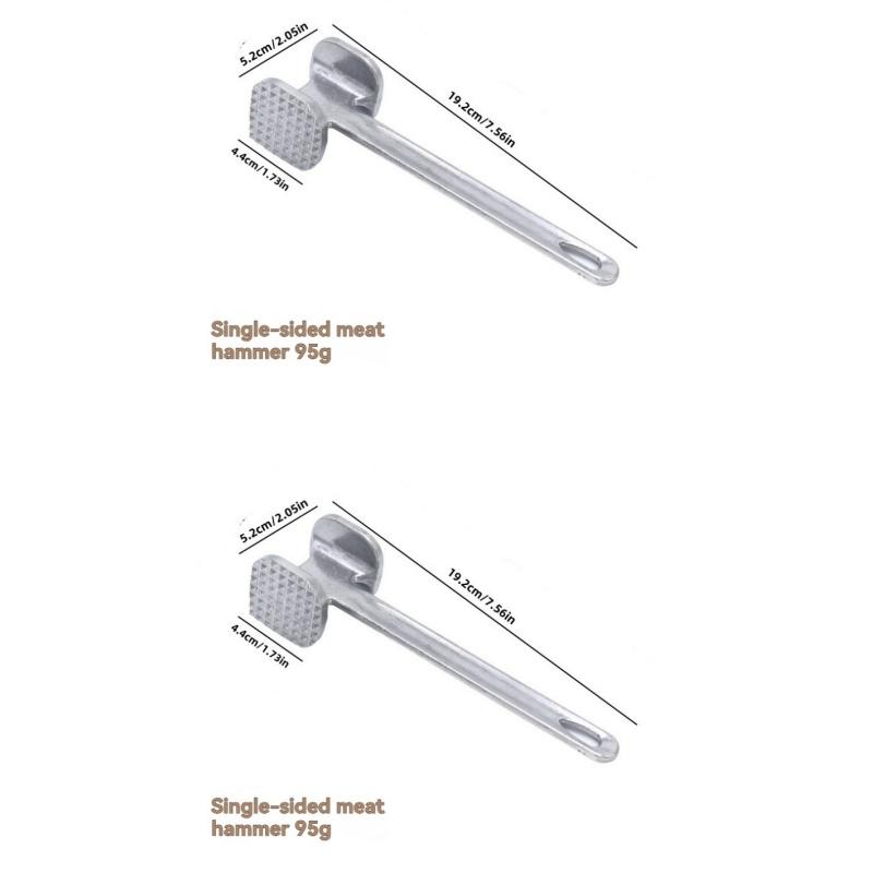 

2 шт. Бытовой двусторонний молоток для отбивания мяса, молоток для стейка из алюминиевого сплава, молоток для размягчения мяса, молоток для мяса из цинкового сплава