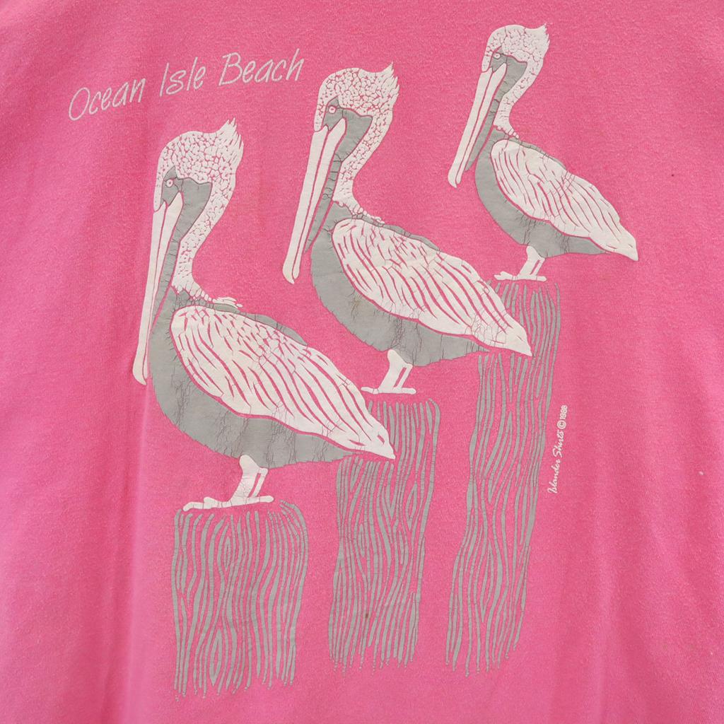 HANES 80s Made In USA Vintage Ocean Isle Beach Short Sleeve T-shirt Men's Used