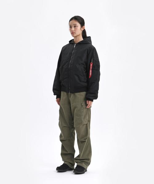 Alpha Industries Ma-1 Hooded Oxford Flight Jacket Black