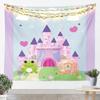 Rosa Schmetterling Wandteppich Garten Wandkunst Lila Blaue Schmetterlinge Druck Wandbehang Decke für Wohnzimmer Schlafzimmer Kawaii Rosa