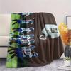 NY Giants Printed Flannel Blanket, soft throw for bedroom sofa, washable, fan merchandise, great gift.