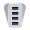 4-Port USB Charger with EU/UK/US Plugs, 5.1A Travel Charger Adapter