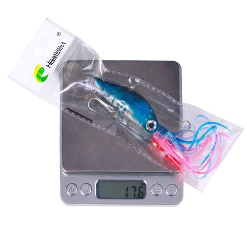 Fishing Lure Bait10CM-16.6G Sea Fishing Long Casting Big Octopus Squid Lure Bait Light Saltwater Plastic Fishing Bait Fake Bait
