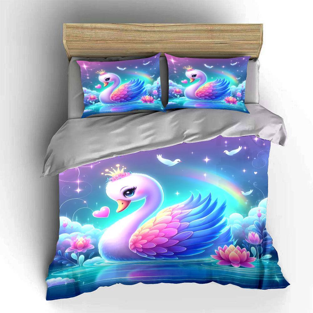 Majestic swan's dreamy realm. Bedding sets Duvet covers Pillowcases(1* Duvet Cover 2* Pillowcases without duvet insert)