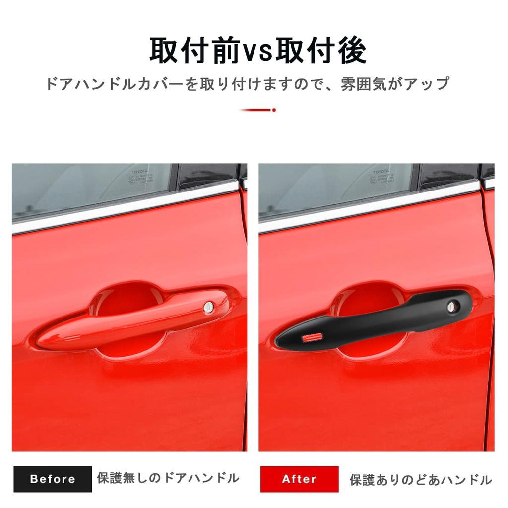 Marchfa Door Handle Covers for Prius 50 80 70 Series Fits Toyota Prius 50 80 70 Made of ABS Custom exterior decorative 4 pieces Matte black