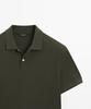 Masimodutti Microtextured Cotton Pique Polo Shirt