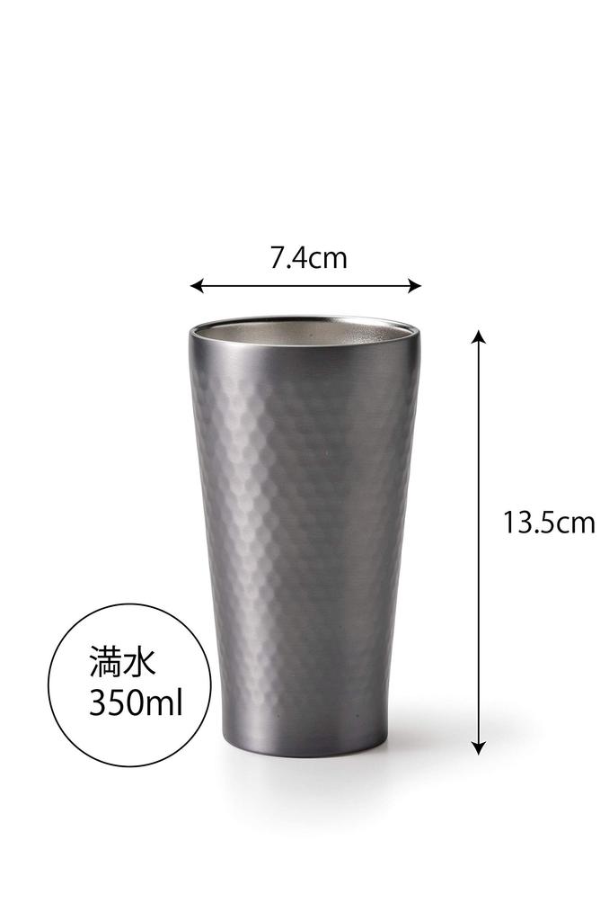 Dolce Duo Ice Cubes Stainless Steel Ice Ice Vacuum Insulated Thermo Tumbler Beer Cup 350ml 3 Cubes Birthday Gift Set Present Silver Non-Melting &
